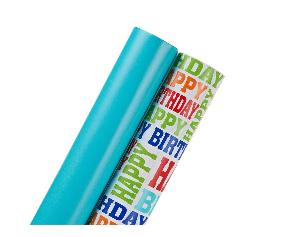 aqua blue wrapping paper