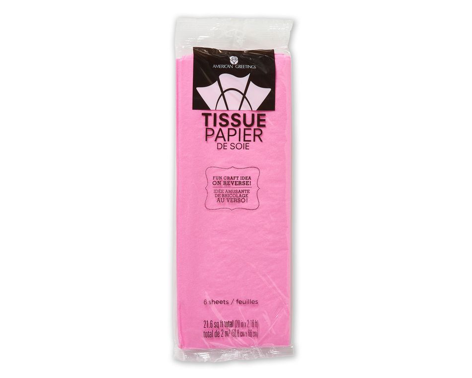 pink tissue paper 6 sheets