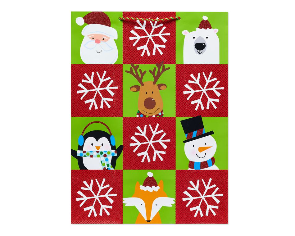Winter Friends Blocks Jumbo Christmas Gift Bag