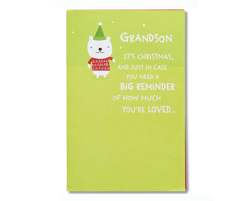 Funny Lots Of Love Christmas Card For Grandson American Greetings