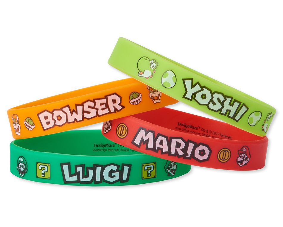 Luigi Mario Official Super Mario Rubber Wristbands