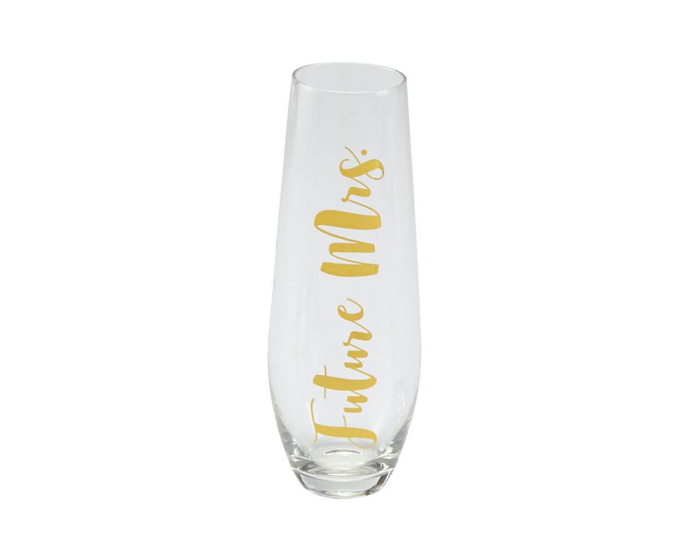 Mud Pie Bride Stemless Champange Glasses, 6-Count
