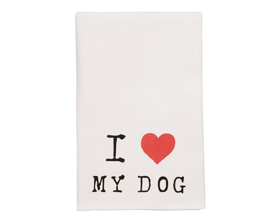 Mud Pie Dog Heart Dish Towel