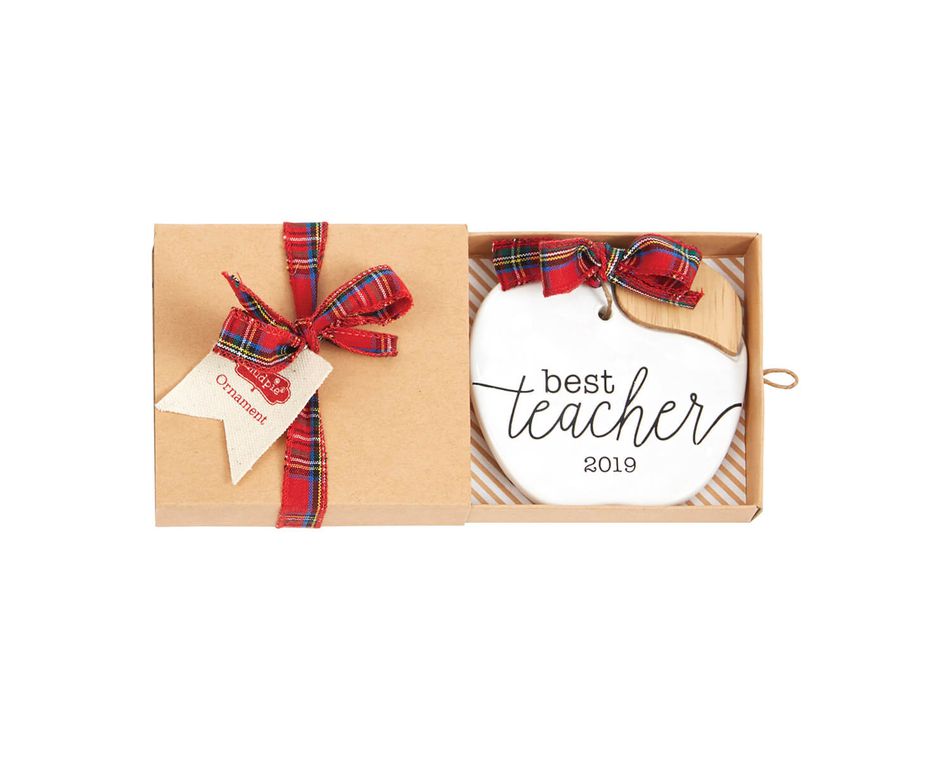 Mud Pie Teacher 2019 Ceramic Ornament