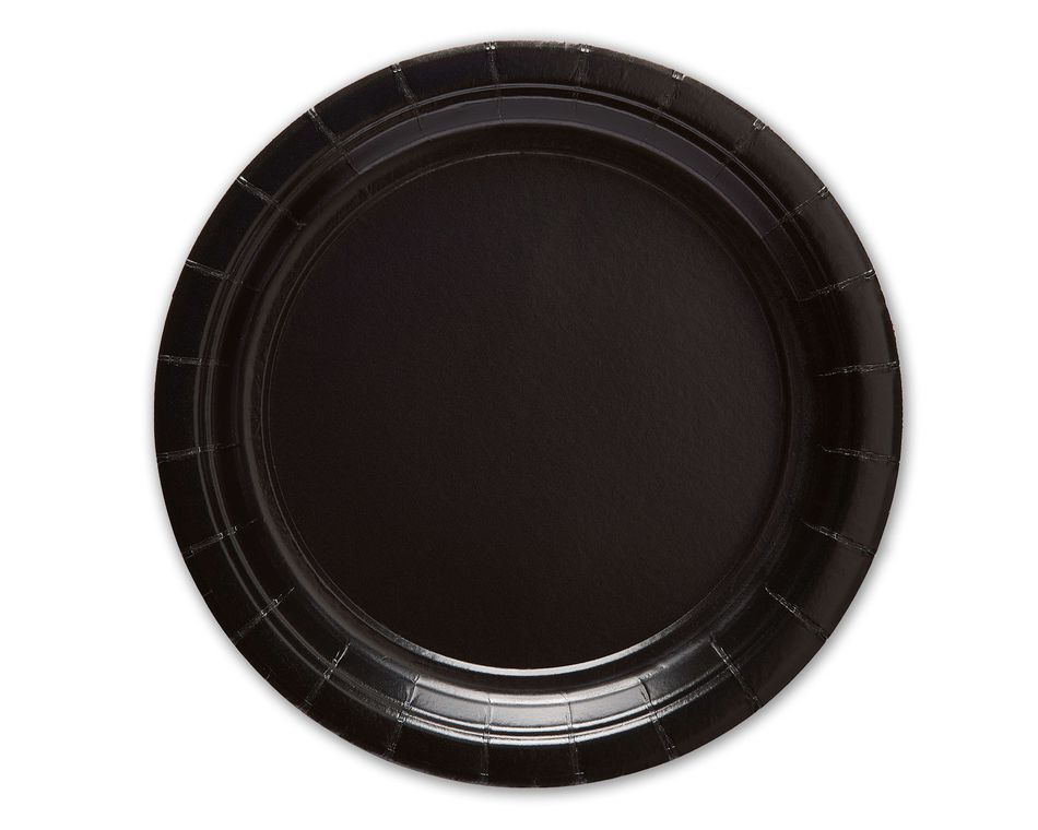 Black Dessert Paper Plate, 20 Count