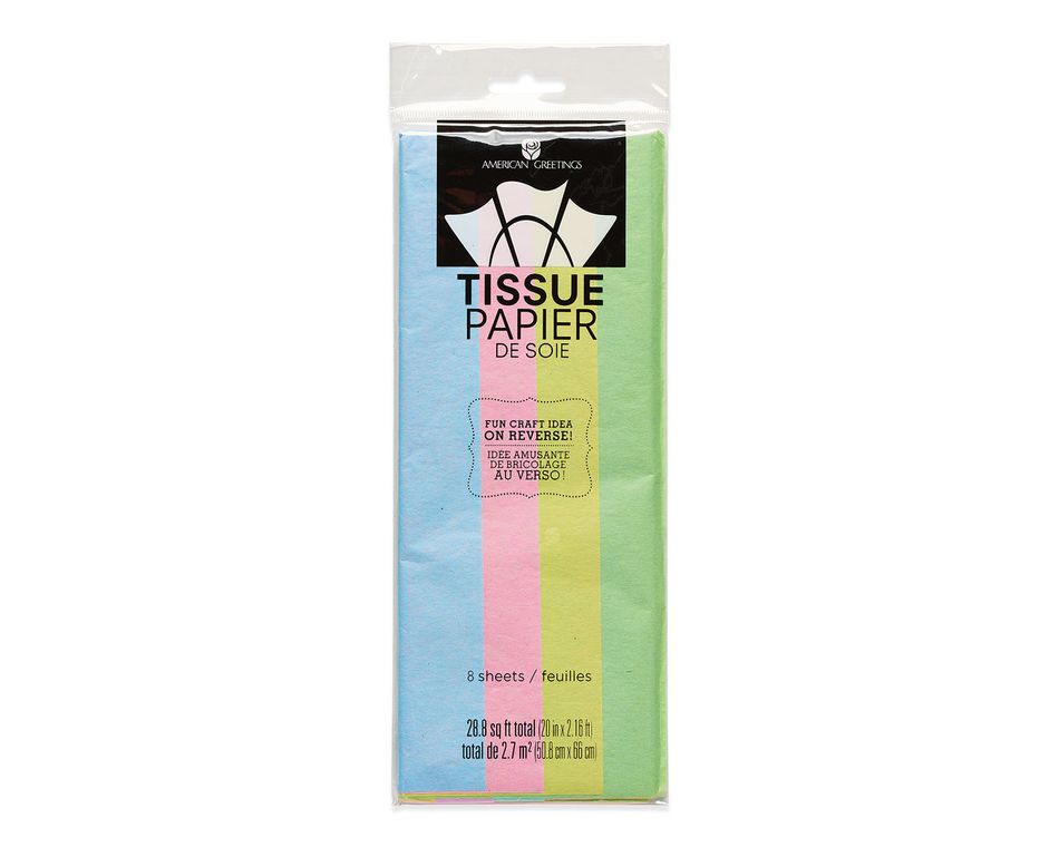 baby multi-colored tissue paper 8 ct