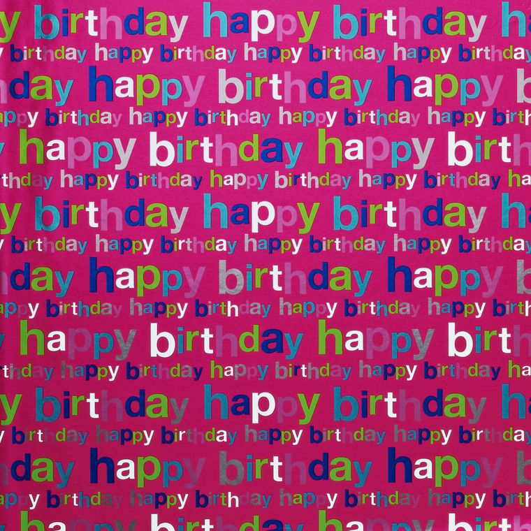 pink birthday wrapping paper