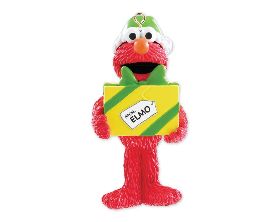 Elmo Present Christmas Tree Ornament