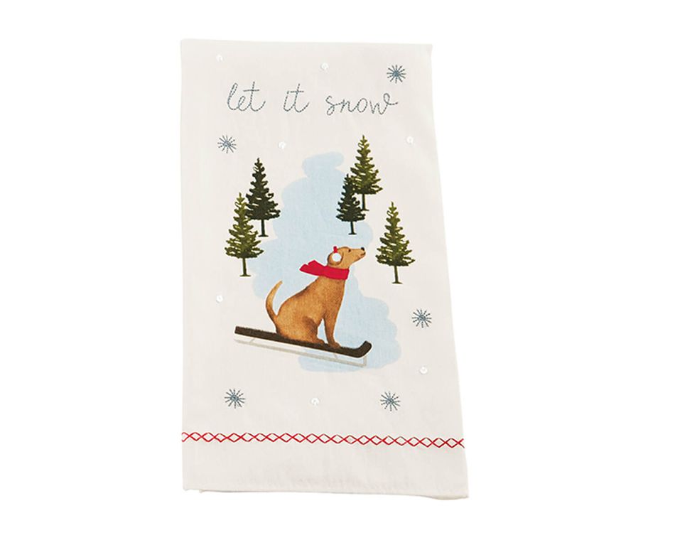 Mud Pie Let It Snow Vintage Towel
