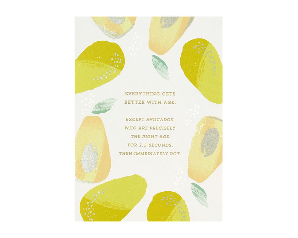 Avocados Birthday Card