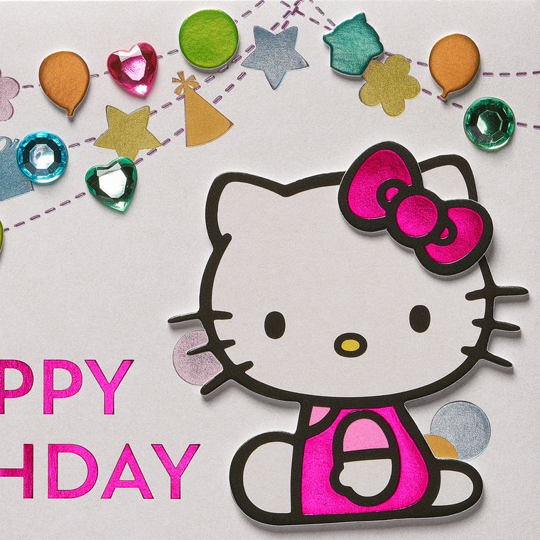  Hello  Kitty  Birthday  Greeting Card  Papyrus