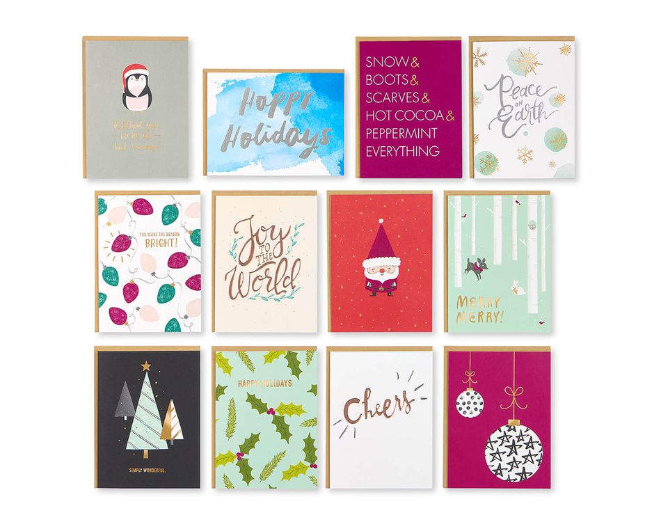 Holiday Premium Greeting Card Bundle 24 Count American Greetings