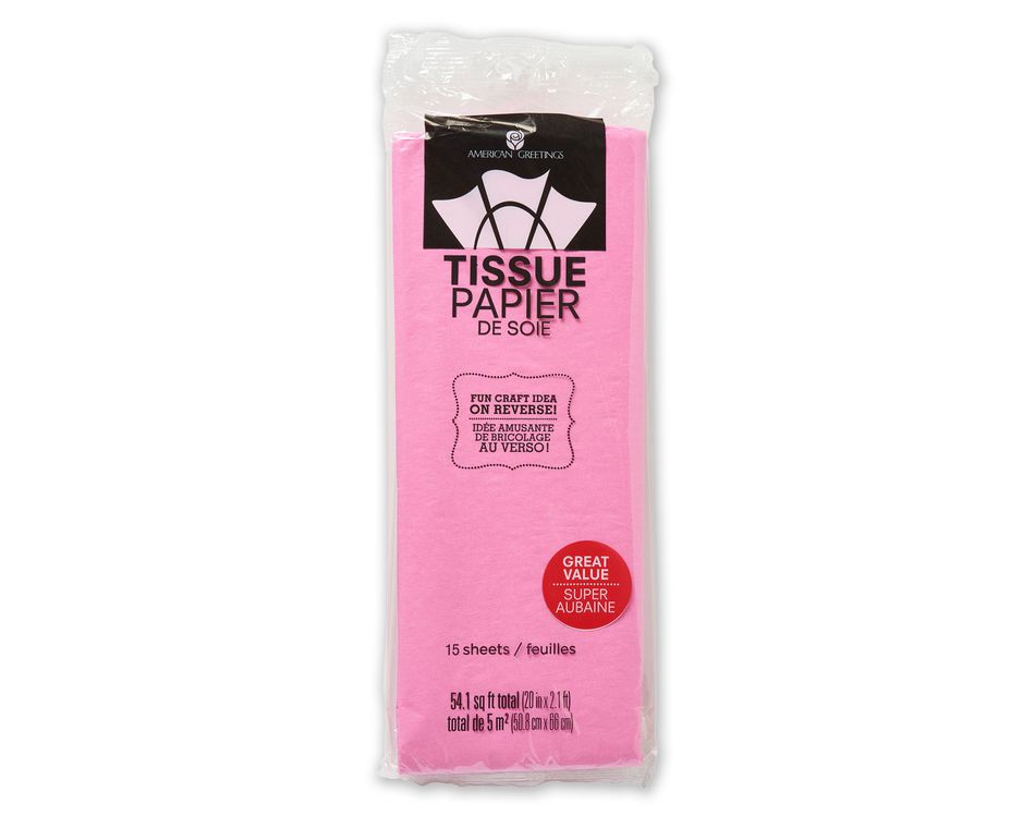 pink tissue paper 15 sheets