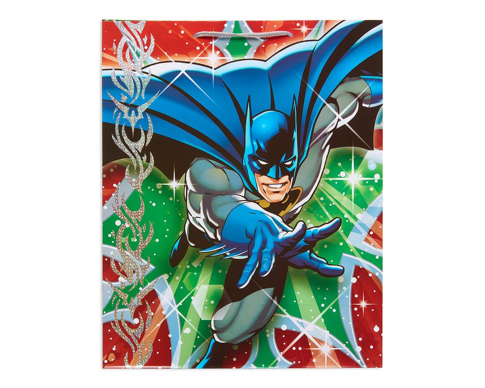large batman christmas gift bag american greetings batman christmas