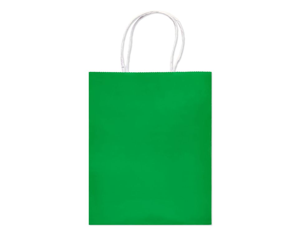 Solid Green Small Gift Bag