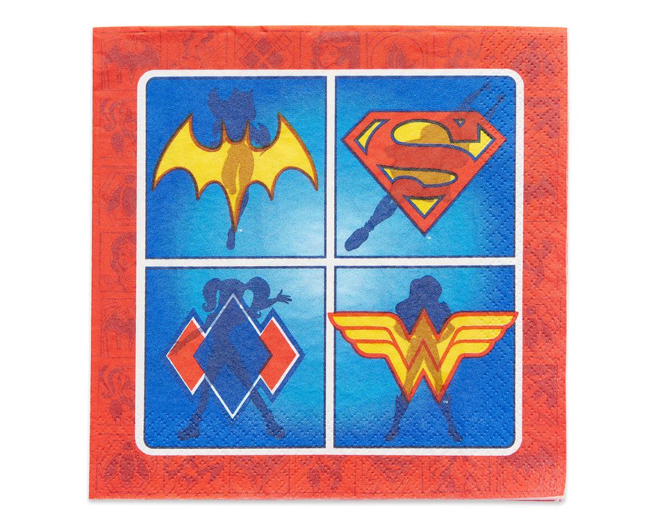 DC Super Hero Girls Lunch Napkins, 16 Count