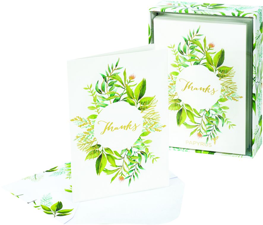 Simple Leaf Boxed Cards and Envelopes, 14-Count