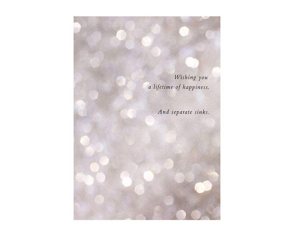 Separate Sinks Wedding Shower Card