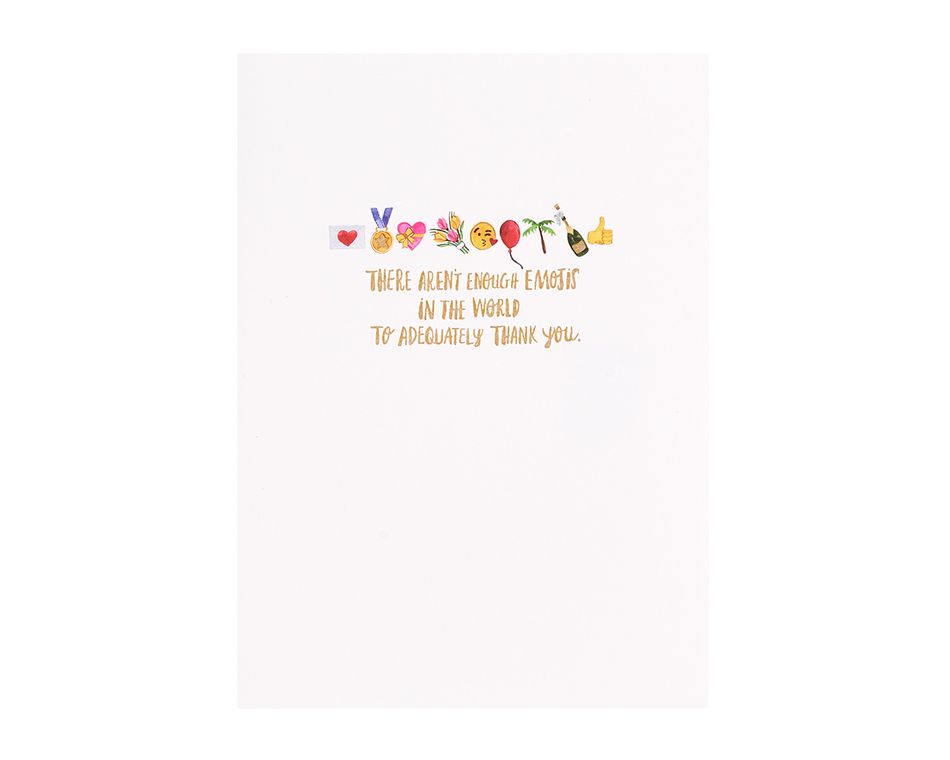Emojis In World Thank You Card