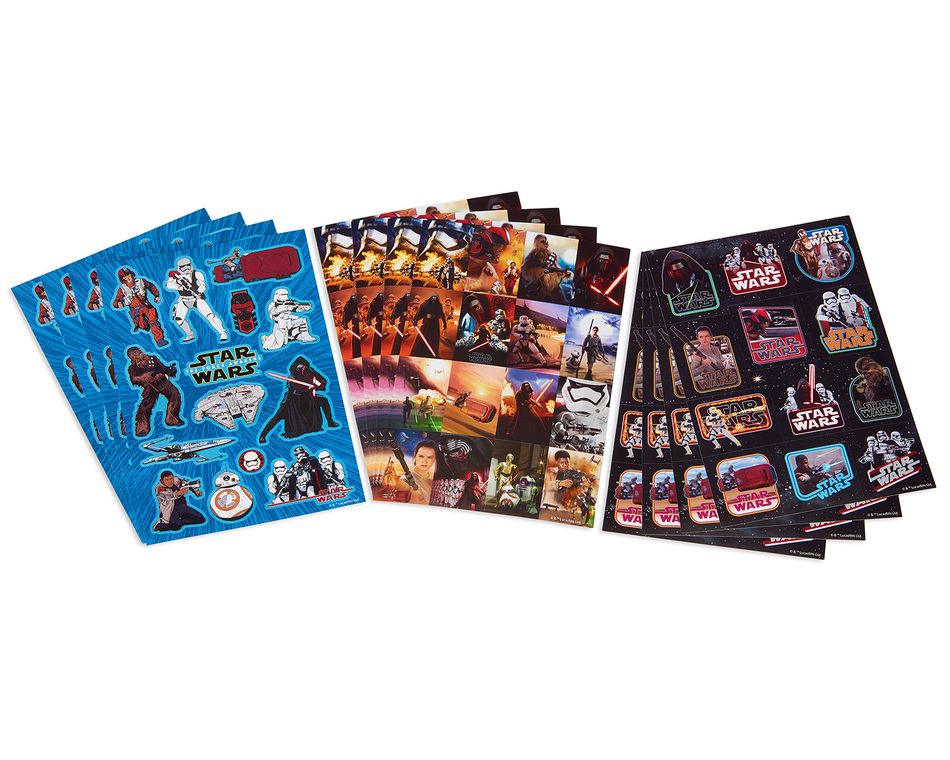 Star Wars Episode VII Sticker Sheets, 12 Sheets