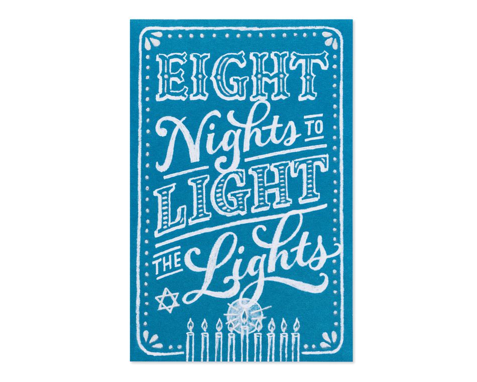eight nights hanukkah card 6 count american greetings hannukah card