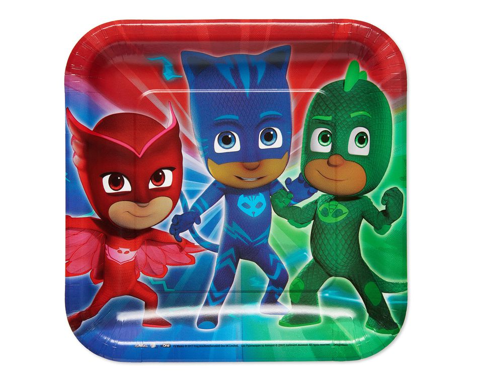 PJ Masks Dinner Square Plates 8-Count