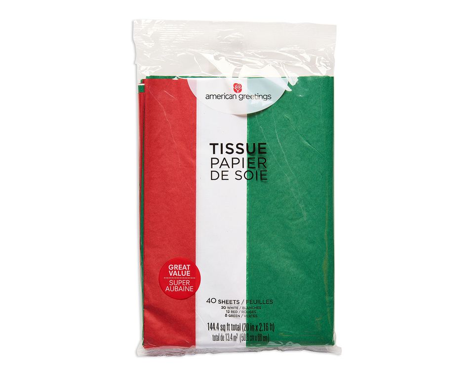 christmas colored value tissue paper 40 sheets