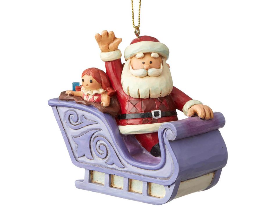 Jim Shore Santa's Sleigh Ornament