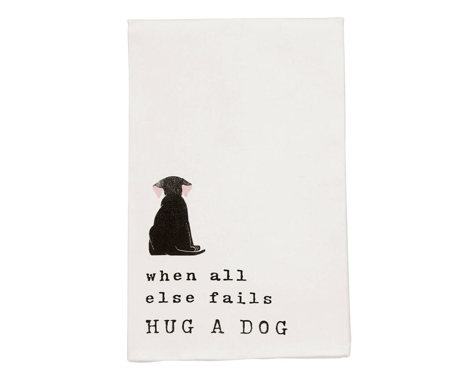 Mud Pie Black Dog Dish Towel