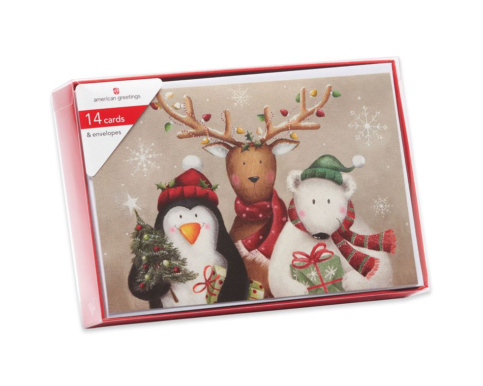 Winter Friends Christmas Boxed Cards, 14 Count  American Greetings