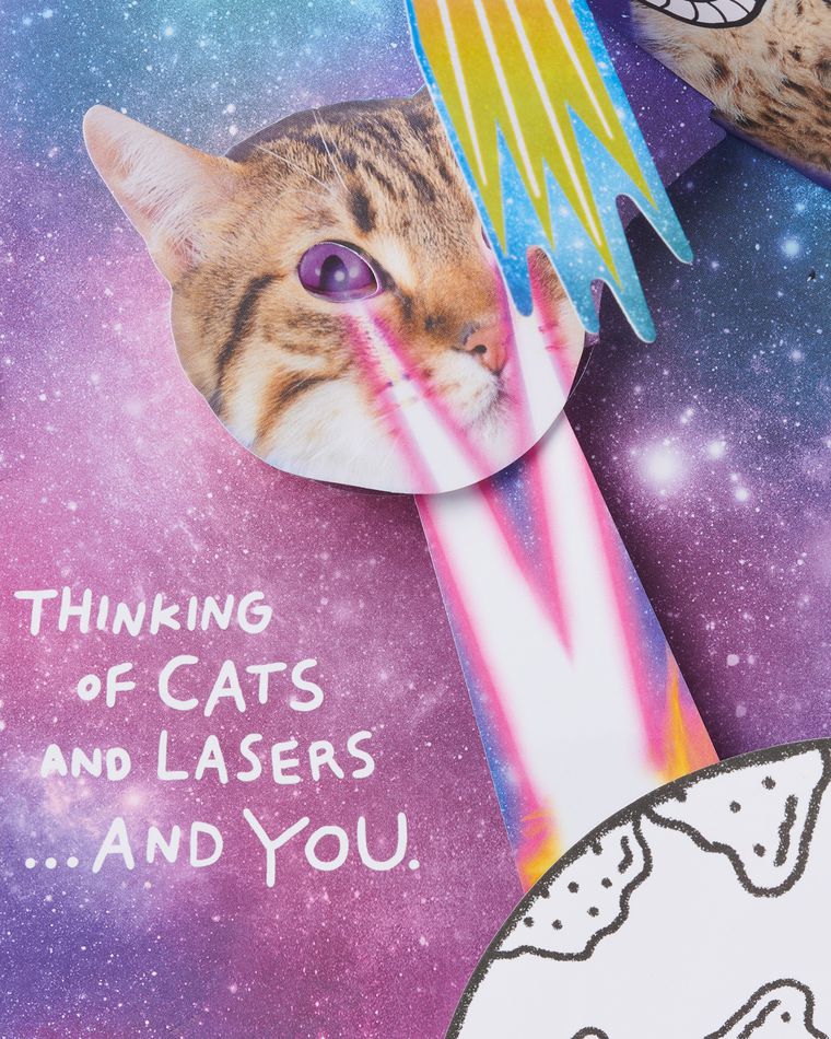 Funny Cats In Space Pop-Up Birthday Card With Music | American Greetings