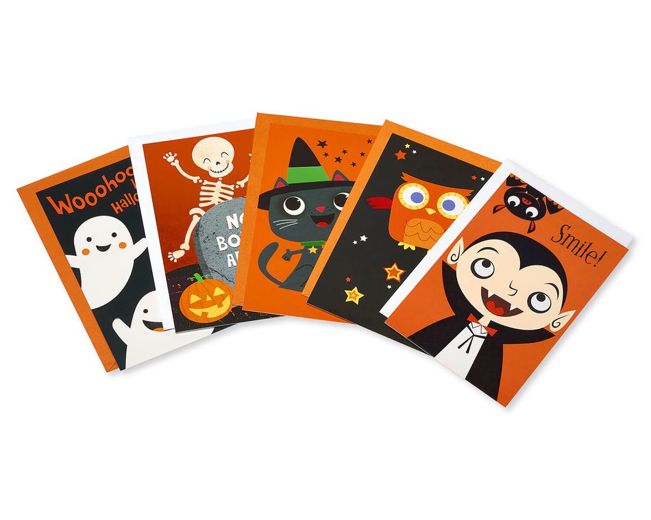 Halloween Greeting Card Bundle For Kids, 5-Pack | American ...