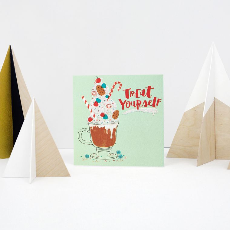 treat yourself money and gift card holder greeting card 6