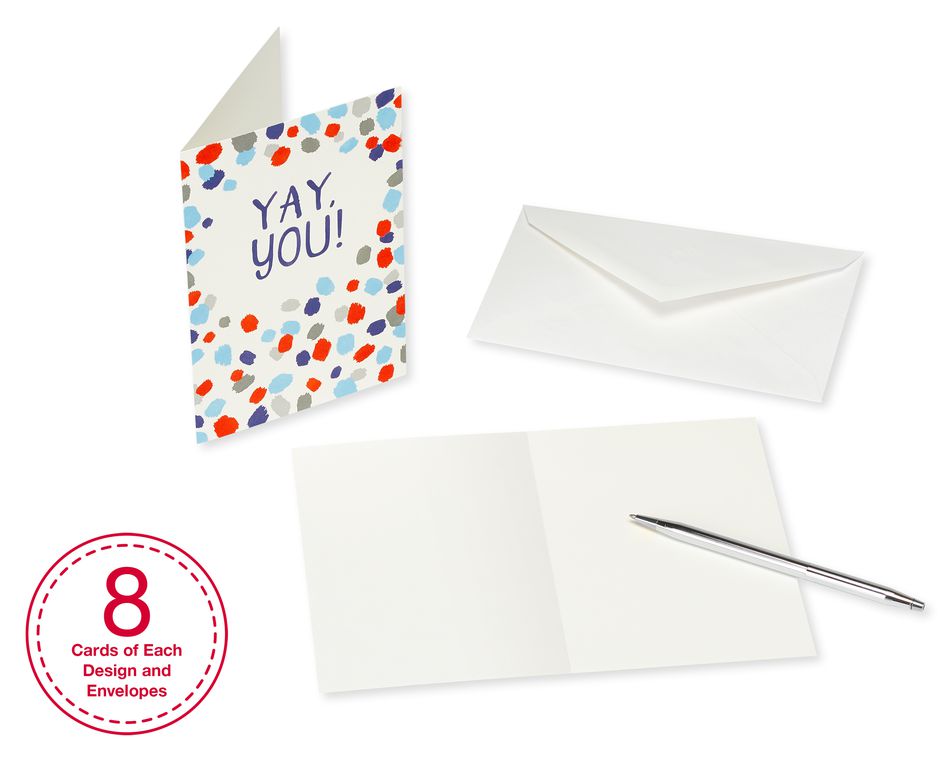 birthday greeting card bundle with white envelopes 48