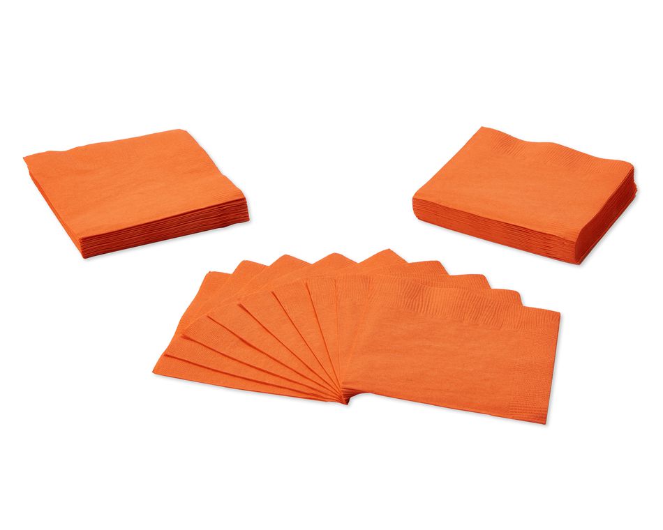 orange beverage napkins 50 ct