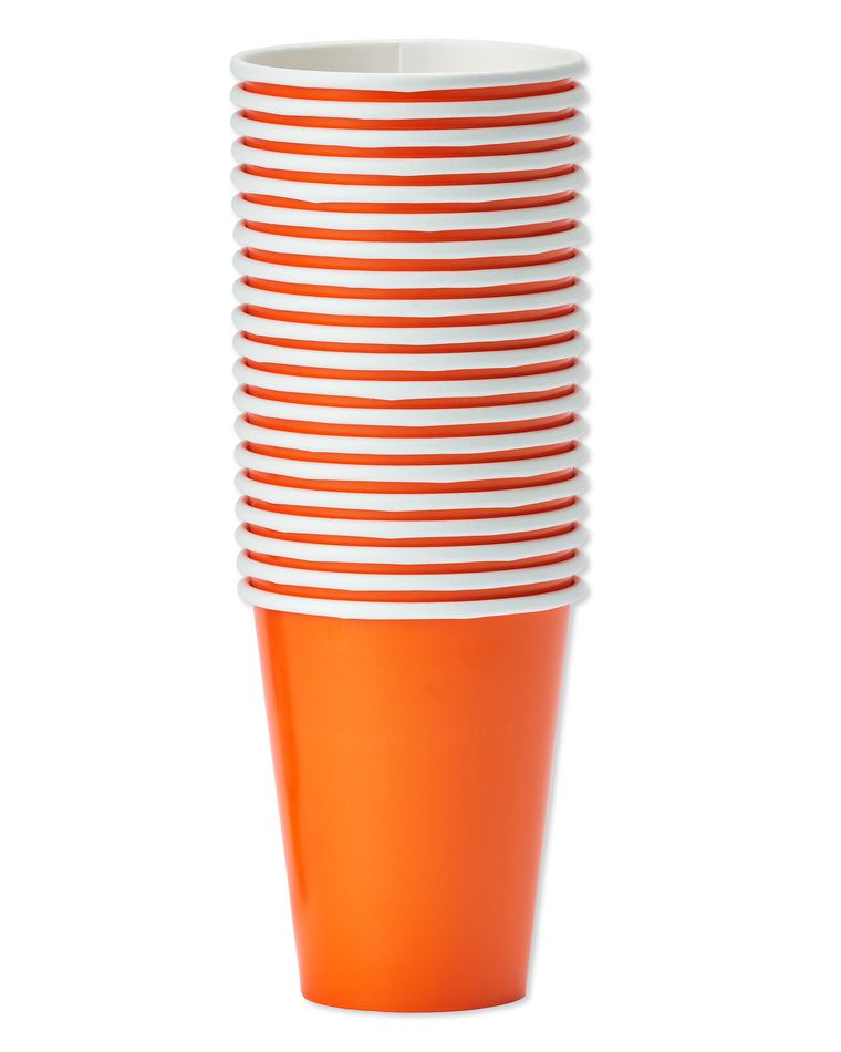 orange paper cups 20 ct