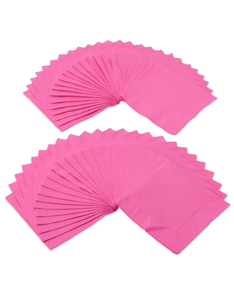 bright pink lunch napkins 50 ct