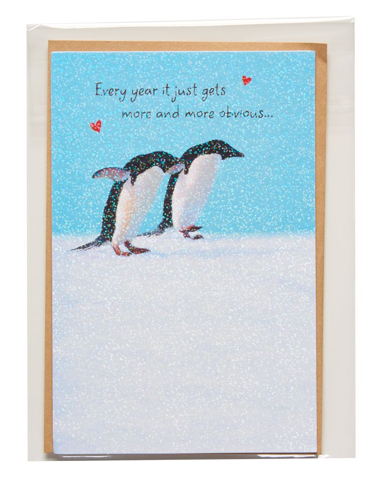 penguin anniversary card