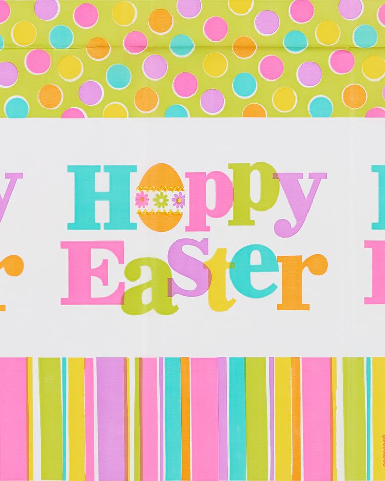 hoppy easter plastic table cover 54 in. x 102 in.