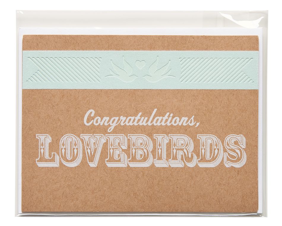 lovebirds wedding card