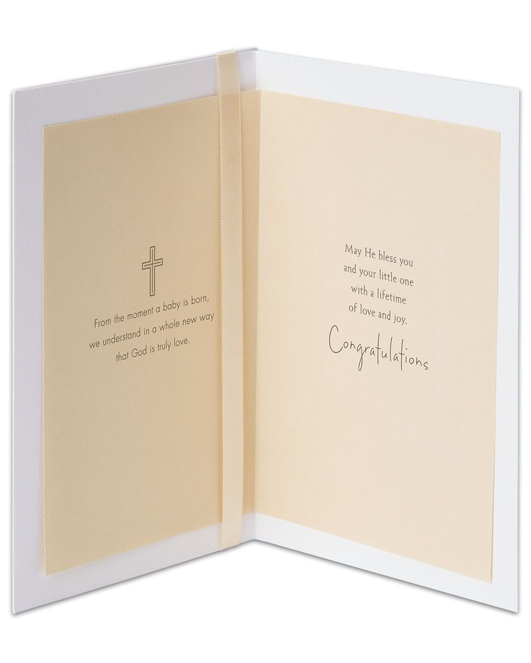religious baptism card