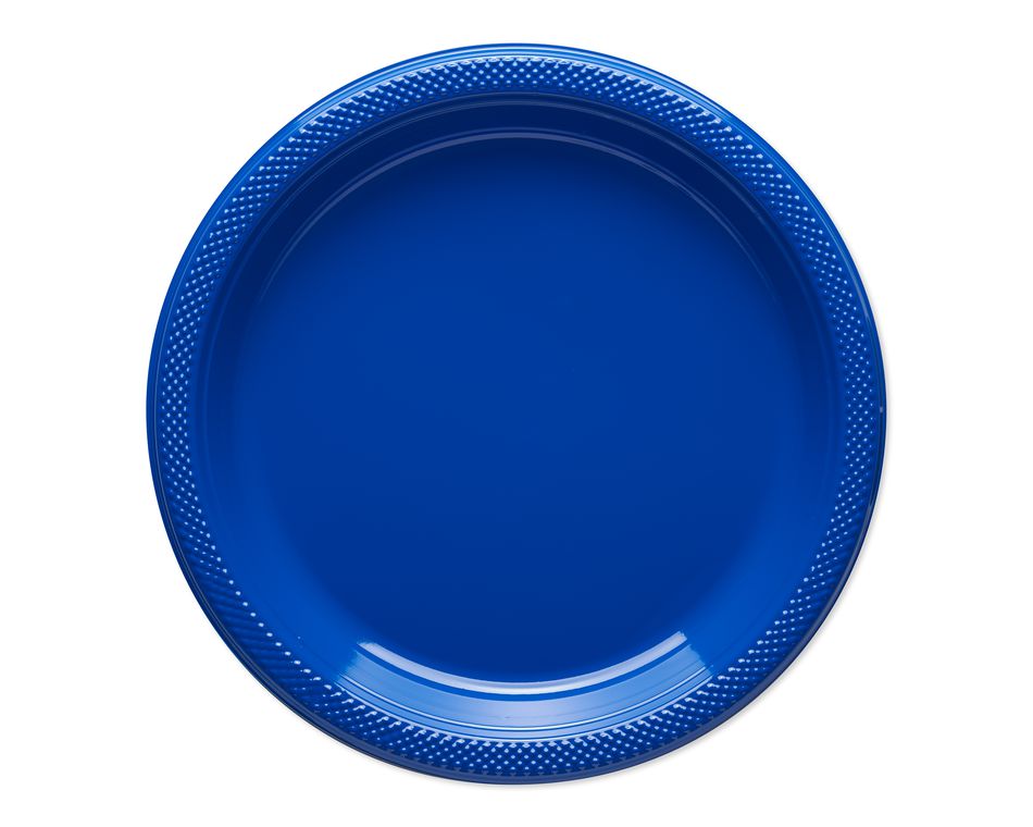 royal blue dessert plates 20 ct