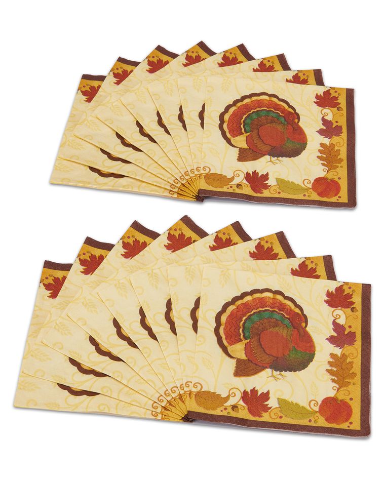 thanksgiving holiday lunch napkins, 16 ct.