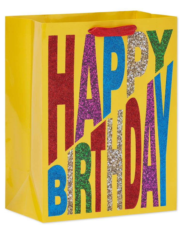 medium happy birthday bold gift bag