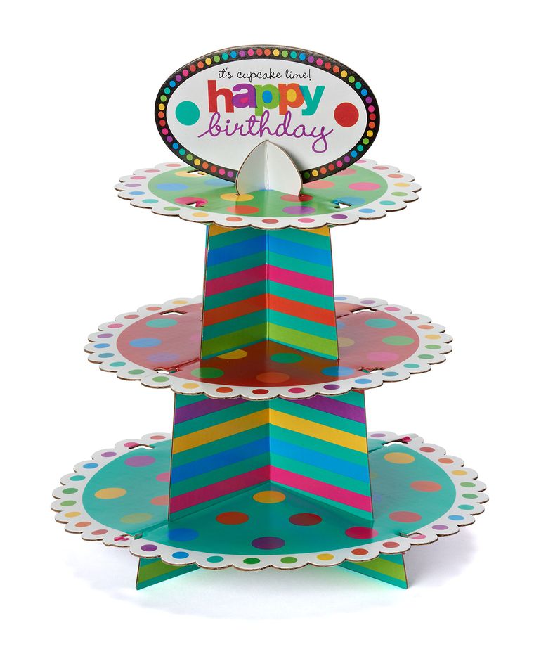 dots & stripes 3 tier cupcake stand 