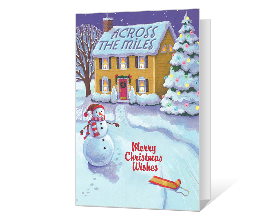 Across The Miles Christmas Messages Across The Miles Printable | American Greetings