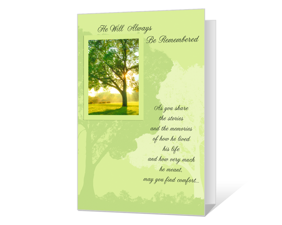 He Will Be Remembered Printable American Greetings