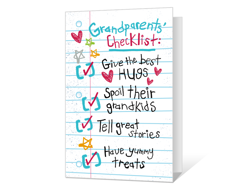 Grandparents Checklist Printable