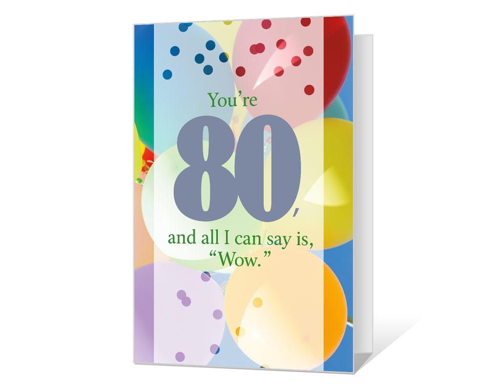 80th Birthday Printable