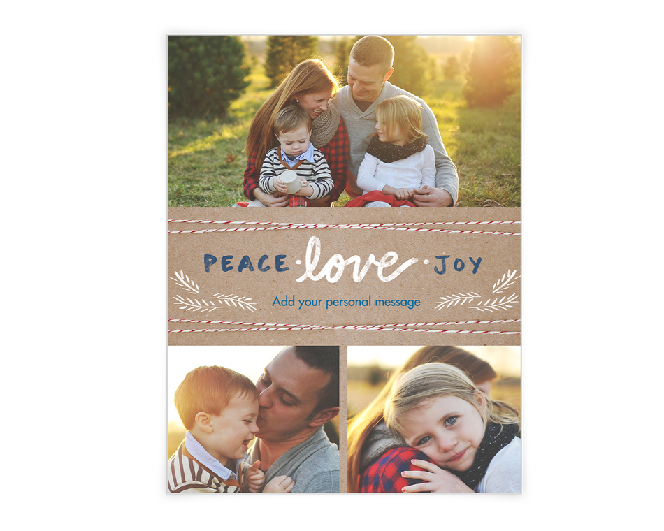 Peace Love and Joy Printable (Add-a-Photo)